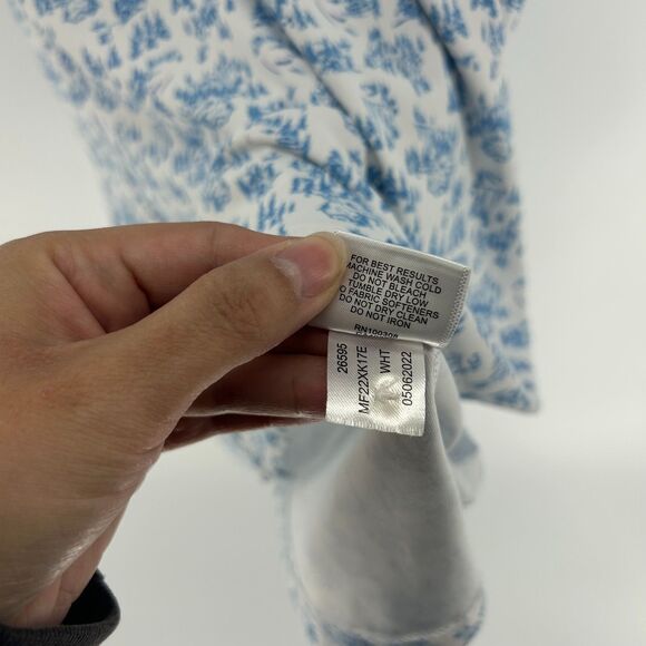 Peter Millar Polo Shirt Ski Slope Pattern Men's XXL Pearl White Blue Golf Tennis - Picture 6 of 12